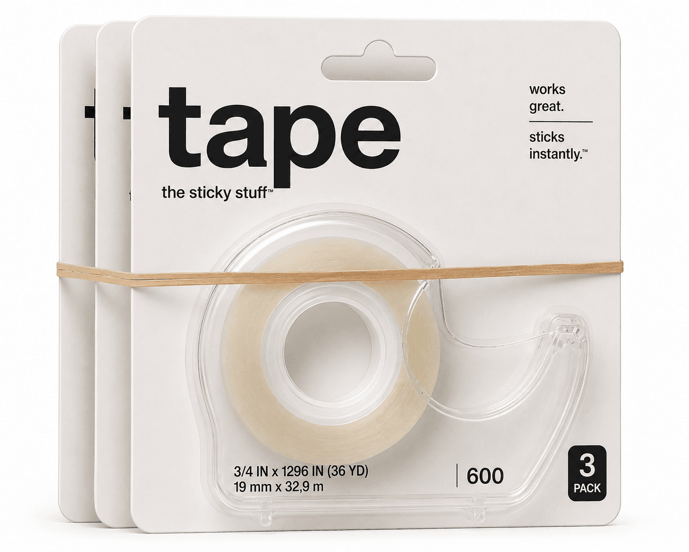 3 pack of tape.